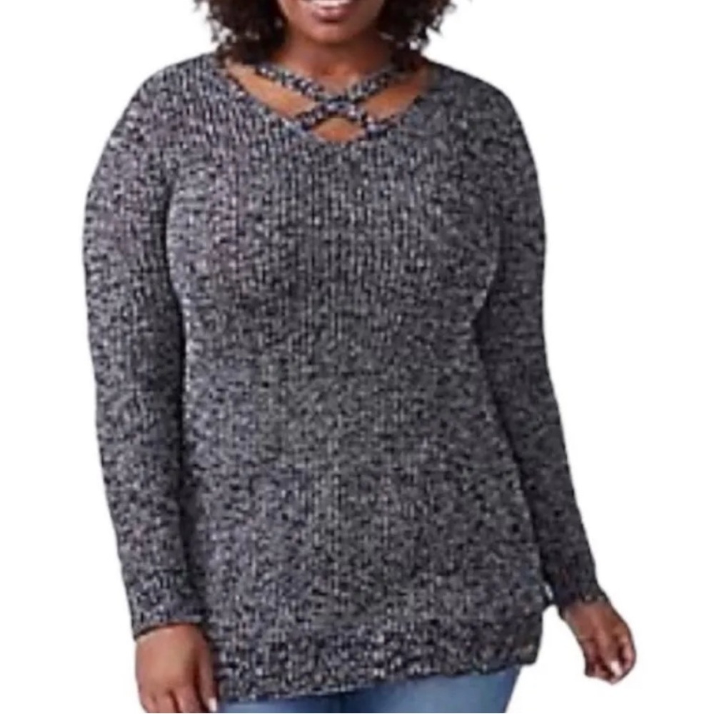 Lane bryant Womens Plus size Sweatshirt Size 18/20 Black/White